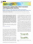 Research paper thumbnail of Transversely coupled Fabry-Perot resonators with Bragg grating reflectors