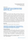 Research paper thumbnail of Individuelle Unterschiede in den Kompetenzen von Lehrpersonen im Berufseinstieg-Ein Latent Growth Curve Model auf der Basis von Videodaten Zusammenfassung Individual diff erences in beginning teachers' competencies-A latent growth curve model based on video data