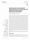 Research paper thumbnail of Explaining Secondary Students’ Career Intentions for Technology and Engineering Jobs Using an Expectancy-Value Model