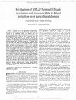 Research paper thumbnail of Evaluation of SMAP-Sentinel1 High-Resolution Soil Moisture Data to Detect Irrigation over Agricultural Domain