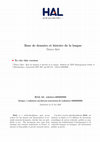 Research paper thumbnail of Base de données et histoire de la langue