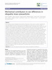 Research paper thumbnail of Mechanical contributors to sex differences in idiopathic knee osteoarthritis