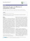 Research paper thumbnail of Addressing the gaps: sex differences in osteoarthritis of the knee