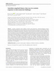 Research paper thumbnail of Australian rangeland futures: time now for systemic responses to interconnected challenges