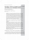 Research paper thumbnail of Descriptive Analysis of Vaughan systems: Assets and Pitfalls of an audio lingual method