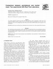 Research paper thumbnail of Comparison between gravitational and inertial mass: Two experiments with Real Time Laboratory