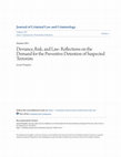 Research paper thumbnail of Deviance, Risk, and Law: Reflections on the Demand for the Preventive Detention of Suspected Terrorists