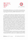 Research paper thumbnail of Simona Turbanti, Bibliometria e scienze del libro. Internazionalizzazione e vitalità degli studi italiani , Firenze, Firenze University Press, 2017