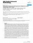 Research paper thumbnail of Estimation of dynamical model parameters taking into account undetectable marker values