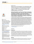 Research paper thumbnail of Natural non-homologous recombination led to the emergence of a duplicated V3-NS5A region in HCV-1b strains associated with hepatocellular carcinoma