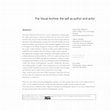 Research paper thumbnail of The Visual Archive: the self as author and actor