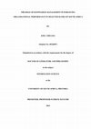 Research paper thumbnail of The role of knowledge management in enhancing organisational performance in selected banks in South Africa