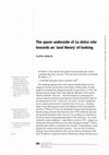 Research paper thumbnail of The queer underside of La dolce vita: towards an ‘anal theory’ of looking