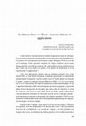 Research paper thumbnail of La théorie Sens ↔ Texte : histoire, théorie et applications La théorie Sens ↔ Texte : histoire, théorie et applications