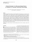 Research paper thumbnail of Clinical Evaluation of a Microwave-Based Device for Detection of Traumatic Intracranial Hemorrhage