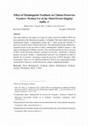 Research paper thumbnail of Effect of Metalinguistic Feedback on Chilean Preservice Teachers’ Written Use of the Third Person Singular Suffix -s