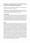 Research paper thumbnail of Identification of psychological traits that are critically involved in the occurrence of experimentally induced suffering