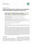 Research paper thumbnail of The Impact of Body Resistance Training Exercise on Biomedical Profile at High Altitude: A Randomized Controlled Trial