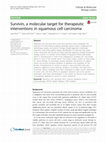 Research paper thumbnail of Survivin, a molecular target for therapeutic interventions in squamous cell carcinoma