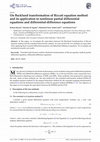 Research paper thumbnail of On Backlund transformation of Riccati equation method and its application to nonlinear partial differential equations and differential-difference equations