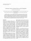 Research paper thumbnail of A bibliometric analysis of diarrhoeal disease research in Bangladesh