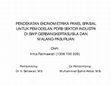 Research paper thumbnail of Pendekatan Ekonometrika Panel Spasial Untuk Pemodelan PDRB Sektor Industri DI SWP Gerbangkertasusila Dan Malang-Pasuruan