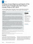 Research paper thumbnail of Findings among Indigenous participants of the Tracks survey of people who inject drugs in Canada, Phase 4, 2017-2019