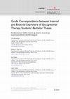 Research paper thumbnail of Grade Correspondence between Internal and External Examiners of Occupational Therapy Students' Bachelor Theses