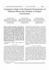 Research paper thumbnail of Comparative Study of the Electrical Characteristics of Different Photovoltaic Modules in Outdoor Environment