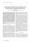 Research paper thumbnail of Searching for Optimal Homing Sequences for Testing Timed Communication Protocols