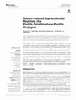 Research paper thumbnail of Solvent-Induced Supramolecular Assembly of a Peptide-Tetrathiophene-Peptide Conjugate