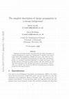 Research paper thumbnail of The simplest description of charge propagation in a strong background