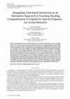 Research paper thumbnail of Integrating Task-based Instruction as an Alternative Approach in Teaching Reading Comprehension in English for Special Purposes