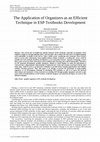 Research paper thumbnail of The Application of Organizers as an Efficient Technique in ESP Textbooks Development