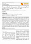 Research paper thumbnail of Economic Policy and Food Security in Ethiopia