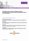 Research paper thumbnail of Feasibility study on future EU support to public procurement of innovative solutions: Obtaining Evidence for a Full Scheme