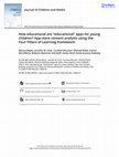 Research paper thumbnail of How educational are “educational” apps for young children? App store content analysis using the Four Pillars of Learning framework