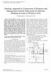 Research paper thumbnail of Ontology Approach to Construction of Response and Management Console Subsystems for Intrusion Handling Systems in Wireless LANs