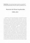 Research paper thumbnail of KÜNSTLER_ Recension : Penser les genocides