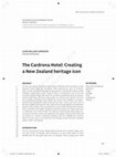 Research paper thumbnail of The Cardrona Hotel: Creating a New Zealand heritage icon