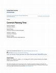 Research paper thumbnail of 5-2010 Common Planning Time