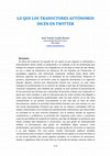 Research paper thumbnail of Lo que los traductores autónomos dicen en Twitter