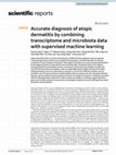 Research paper thumbnail of Accurate diagnosis of atopic dermatitis by combining transcriptome and microbiota data with supervised machine learning