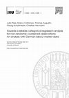 Research paper thumbnail of Towards a reliable categorical regression analysis for non-randomly coarsened observations: An analysis with German labour market data