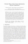 Research paper thumbnail of Decision Theory Meets Linear Optimization Beyond Computation