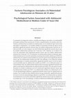 Research paper thumbnail of Factores Psicológicos Asociados a la Maternidad Adolescente en Menores de 15 años. 1 Psychological Factors Associated with Adolescent Motherhood in Mothers Under 15 Years Old