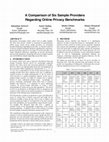 Research paper thumbnail of 1 A Comparison of Six Sample Providers Regarding Online Privacy Benchmarks