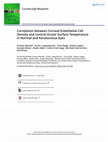 Research paper thumbnail of Correlation between Corneal Endothelial Cell Density and Central Ocular Surface Temperature in Normal and Keratoconus Eyes