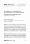 Research paper thumbnail of El naturalismo cientificista como pseudo-religion y anti-teologia natural