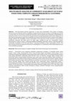 Research paper thumbnail of MULTIVARIATE ANALYSIS OF COMMODITY AVAILABILITY OF STAPLE FOODS USING COMPLETE LINKAGE HIERARCHICAL